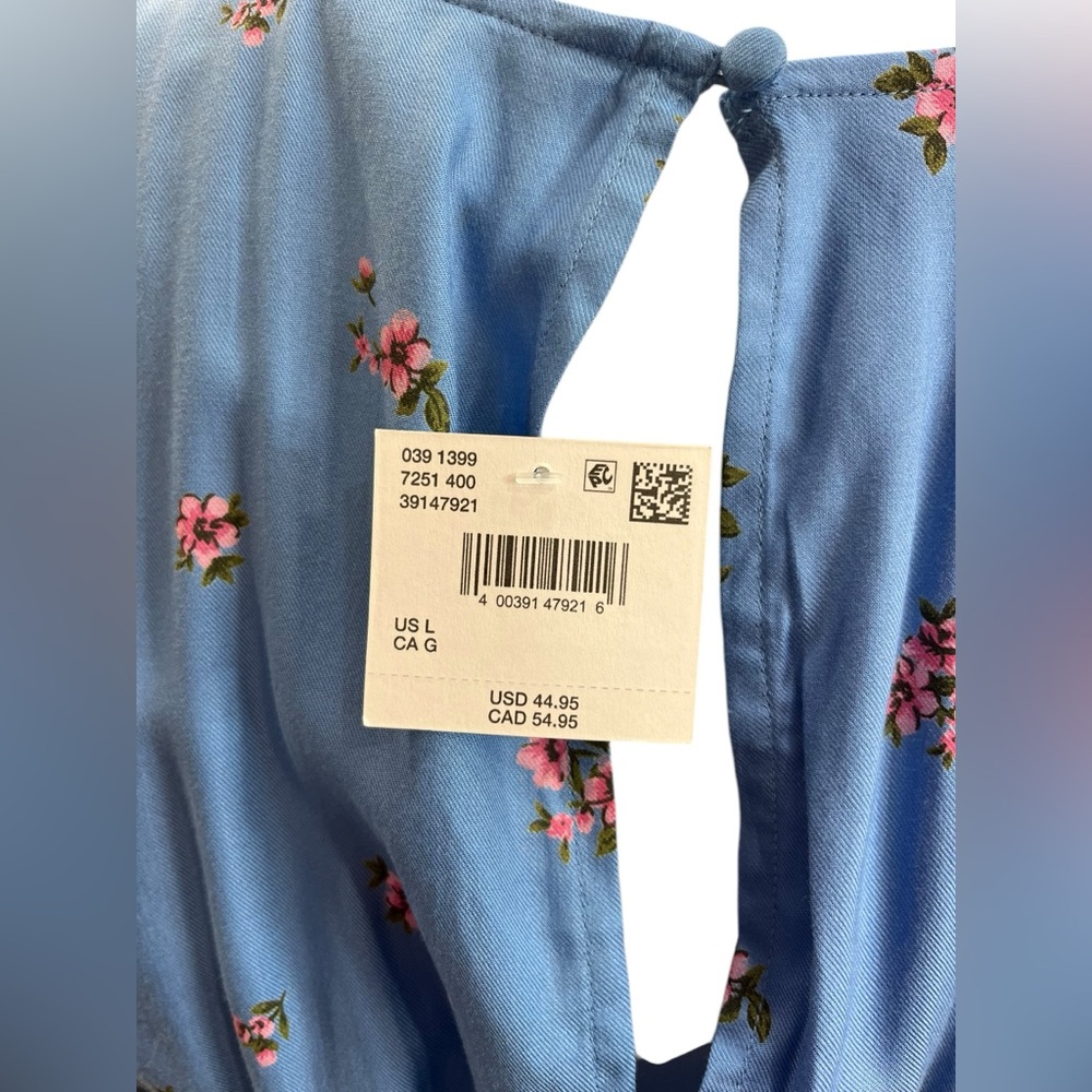 American Eagle Floral Mini Dress NWT Size Large Cottagecore Boho - Picture 8 of 10